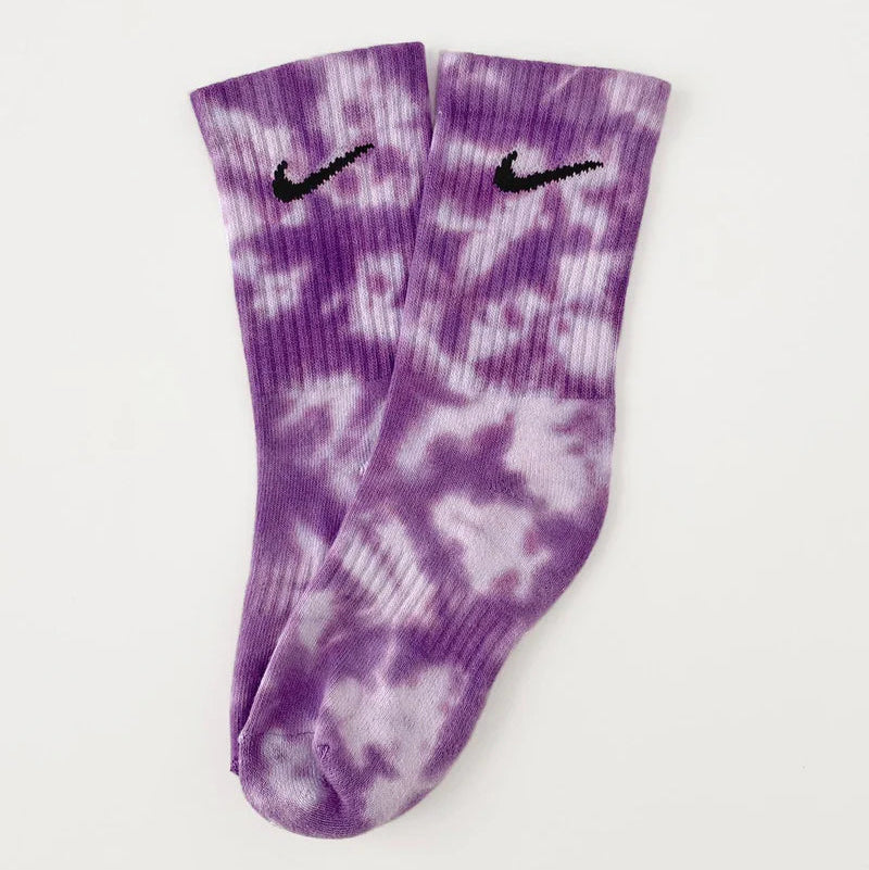 Mûre - Chaussettes Nike Tie-Dye Violet Foncé