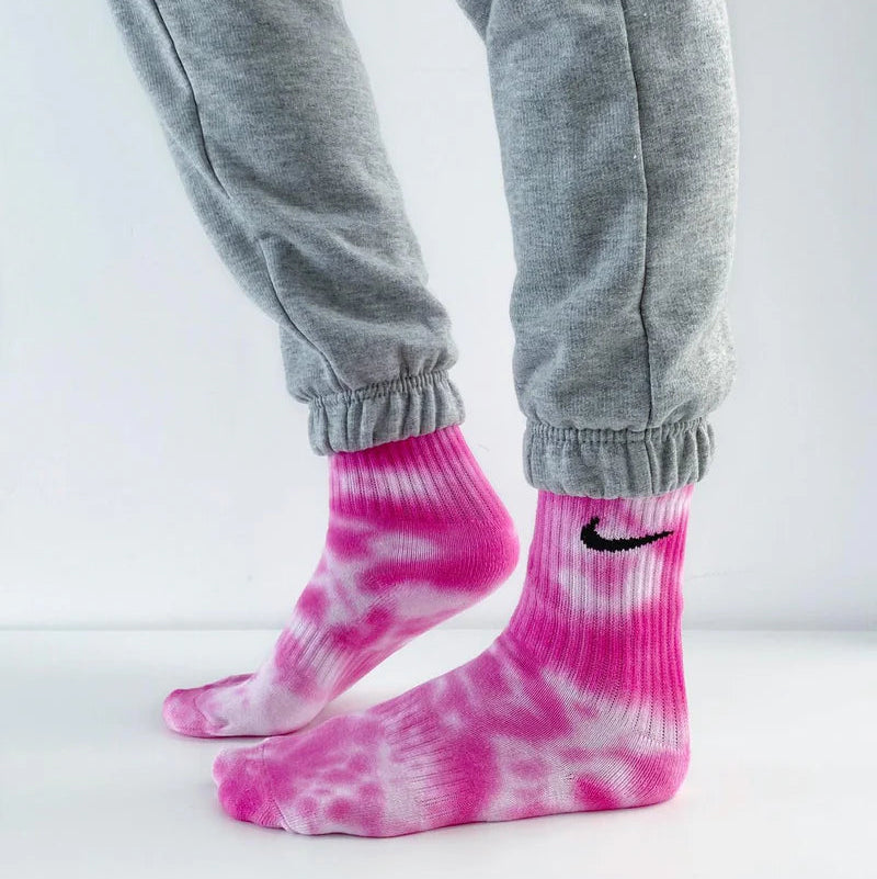 Flamingo - Chaussettes Nike tie-dye roses
