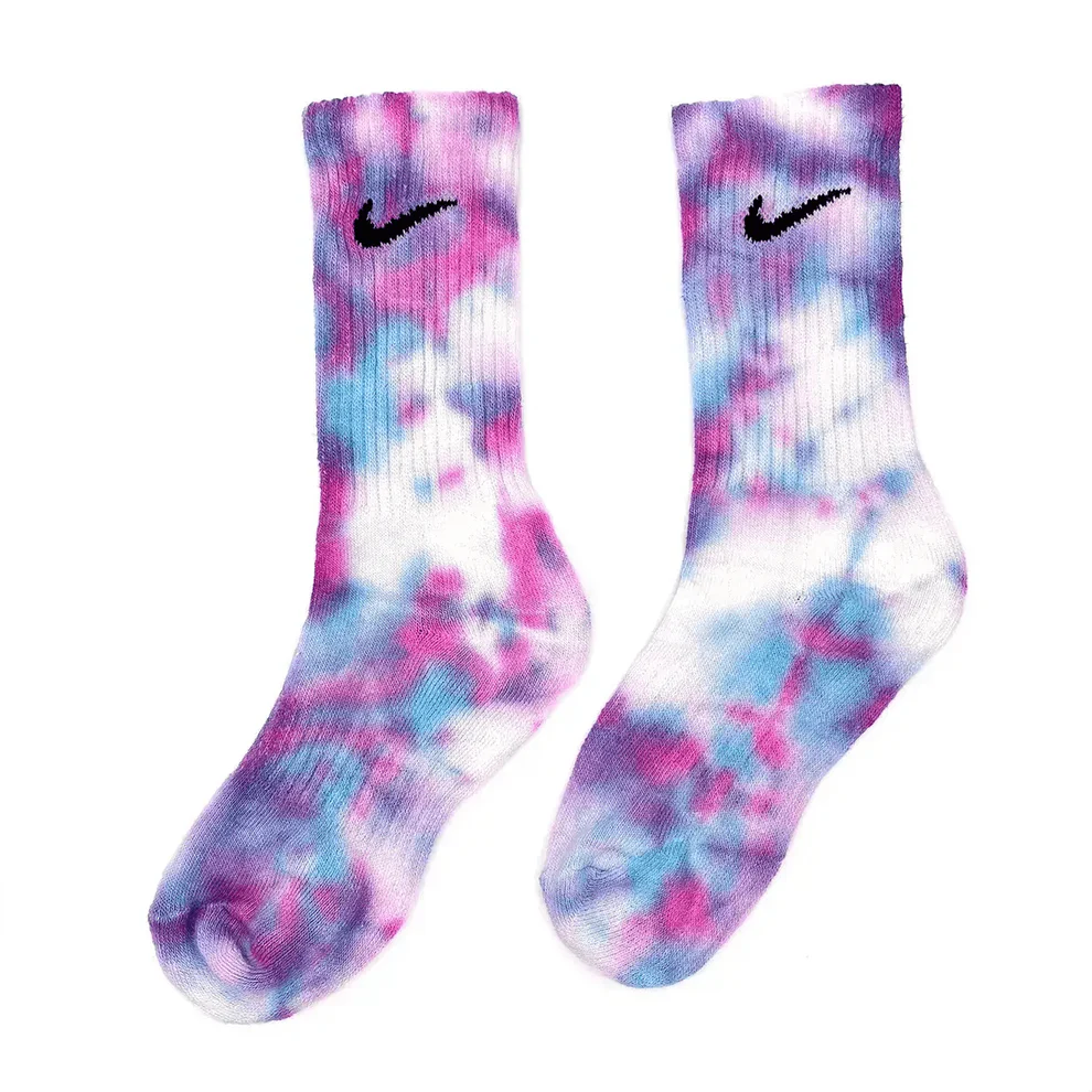 Galaxy - Blue and Pink Tie-Dye Nike Socks