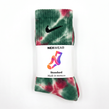 Atlas Lions – Red and Green Tie-Dye Nike Socks