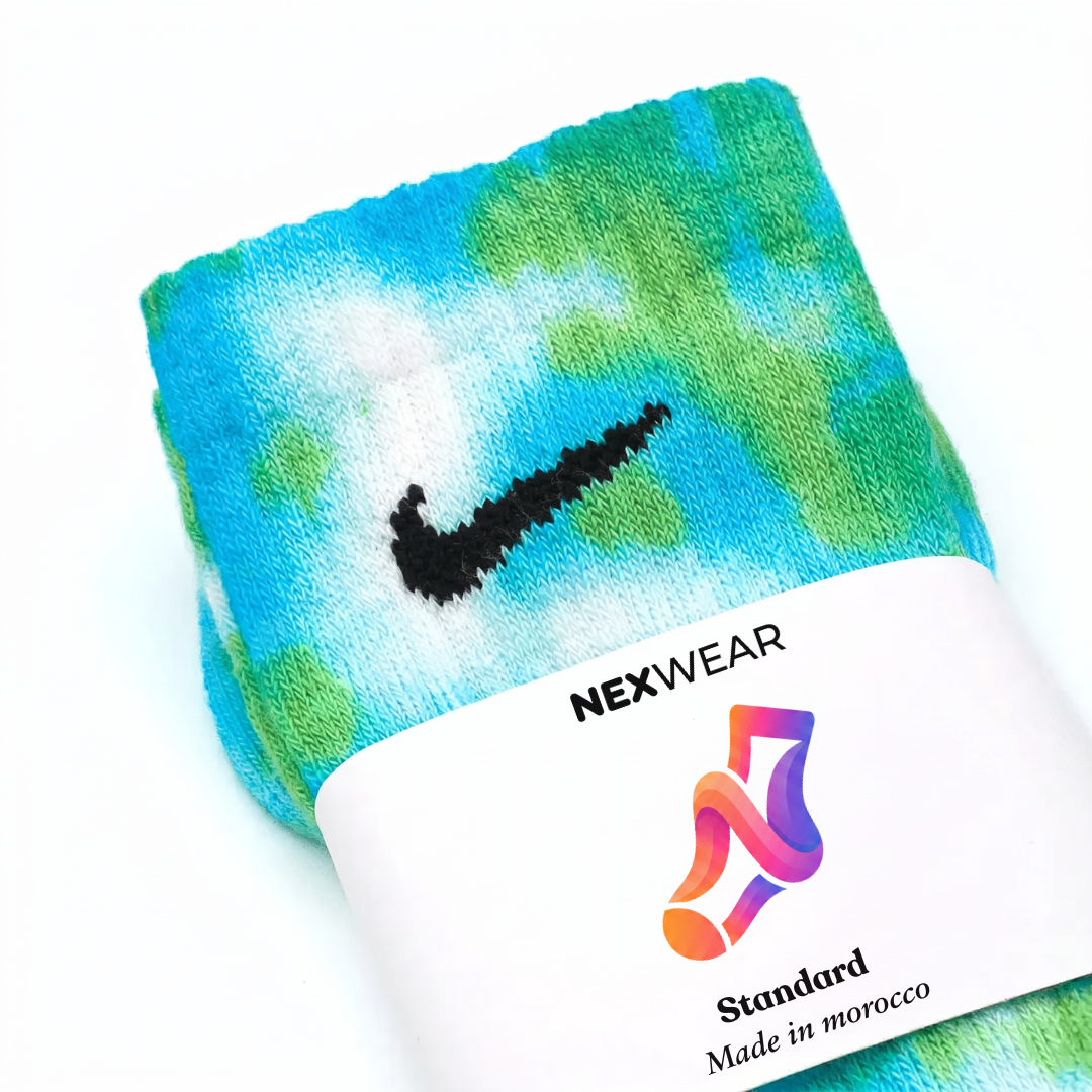Earth - Blue and Green Tie-Dye Nike Socks