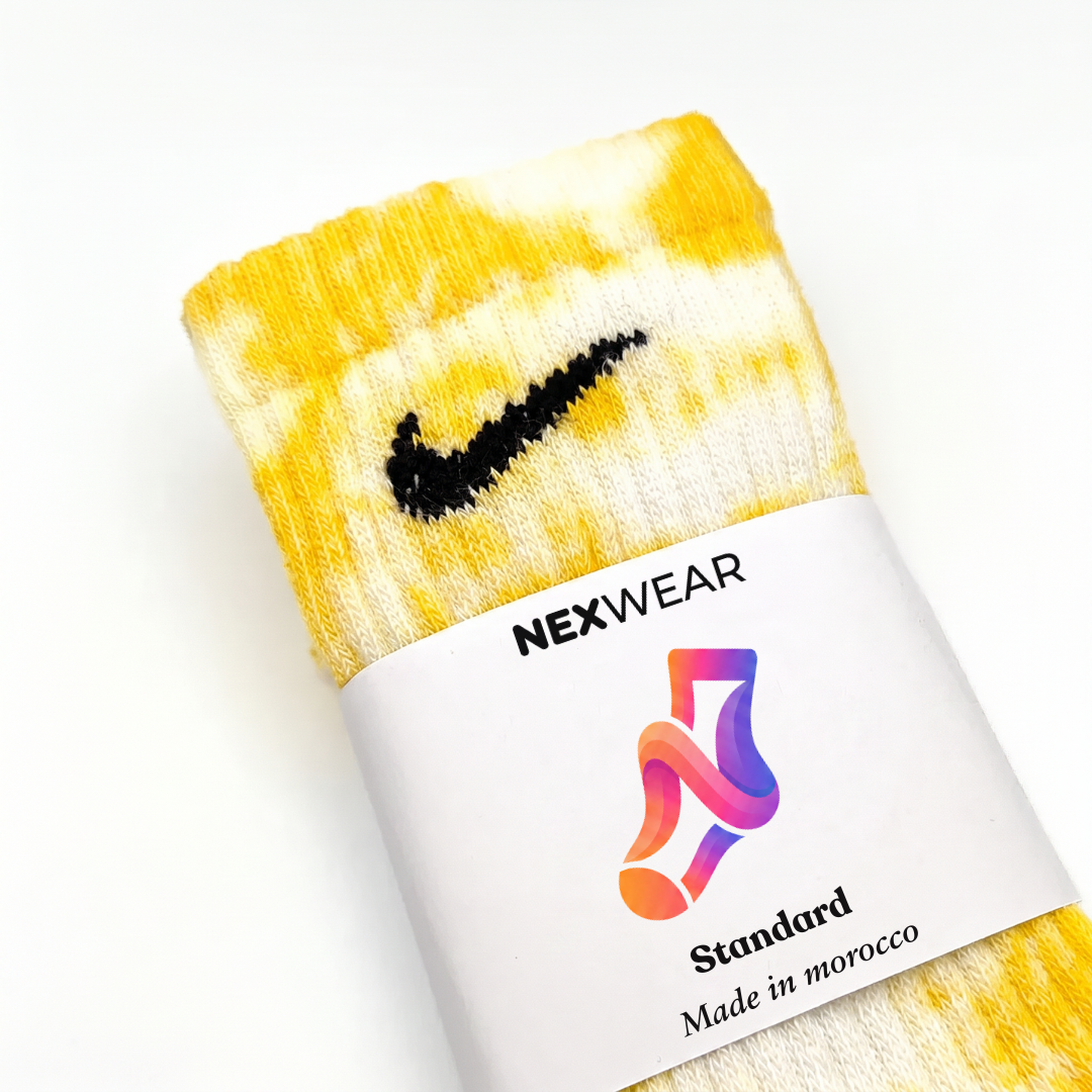 Honey - Yellow Tie-Dye Nike Socks
