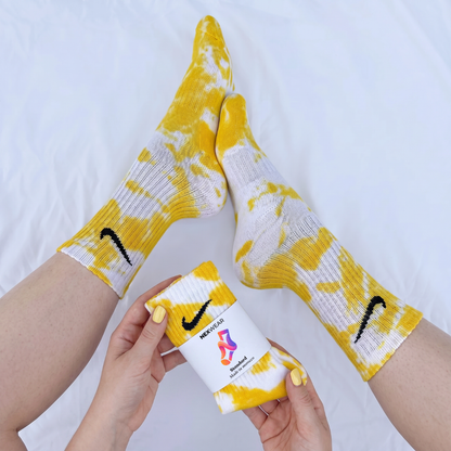 Honey - Yellow Tie-Dye Nike Socks