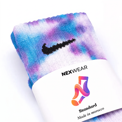 Galaxy - Blue and Pink Tie-Dye Nike Socks