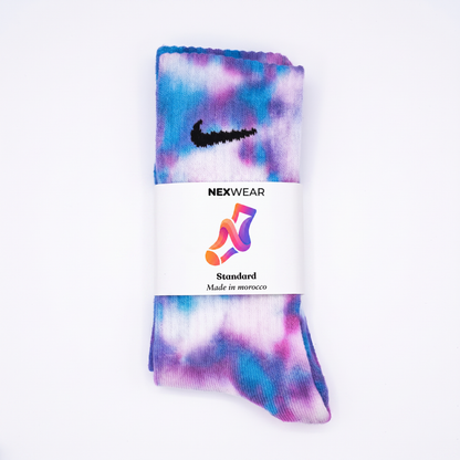 Galaxy - Blue and Pink Tie-Dye Nike Socks