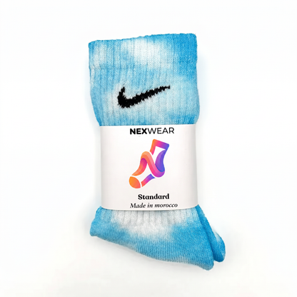 Sky - Sky Blue Tie-Dye Nike Socks