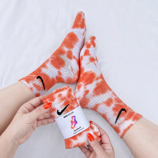 Fire - Orange Tie-Dye Nike Socks