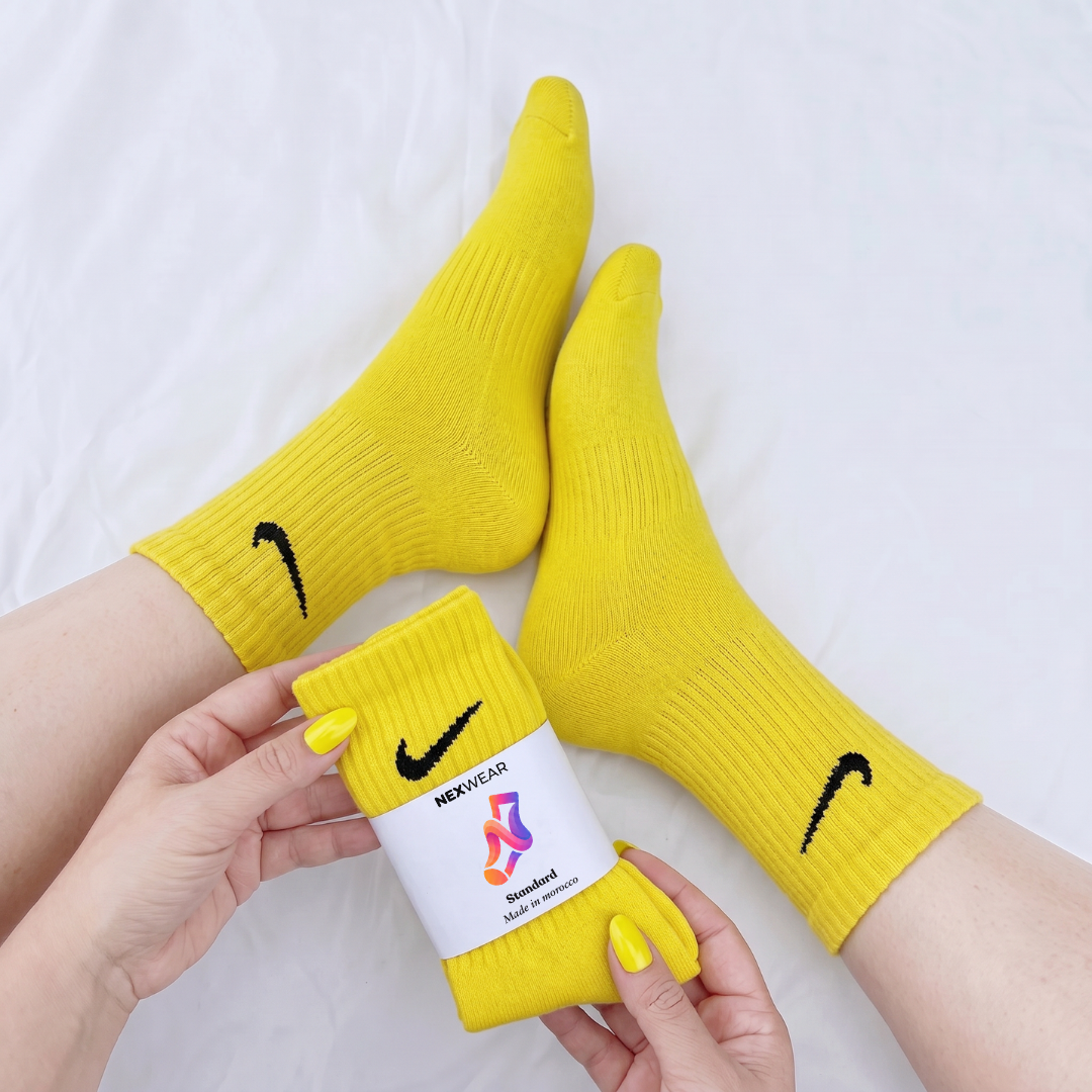 Lemon - Yellow Custom Nike Socks