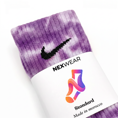 Blackberry - Dark Violet Tie-Dye Nike Socks