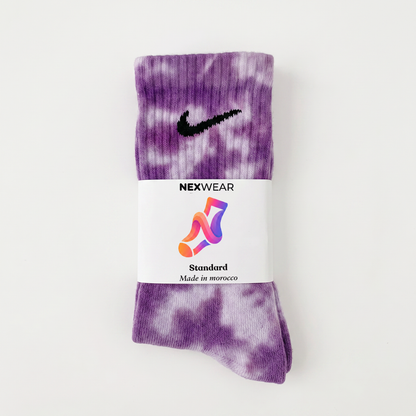 Blackberry - Dark Violet Tie-Dye Nike Socks