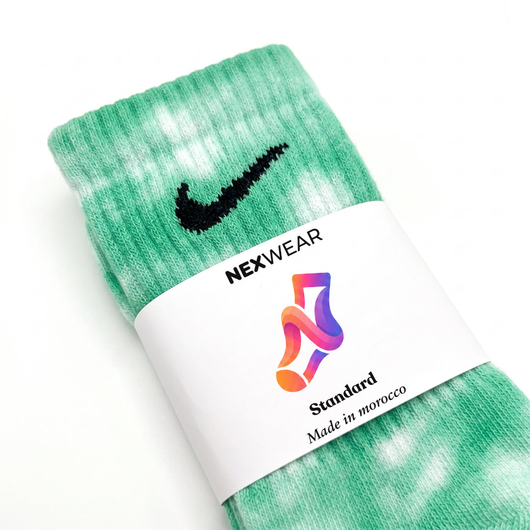 Menthe - Chaussettes Nike tie-dye vertes