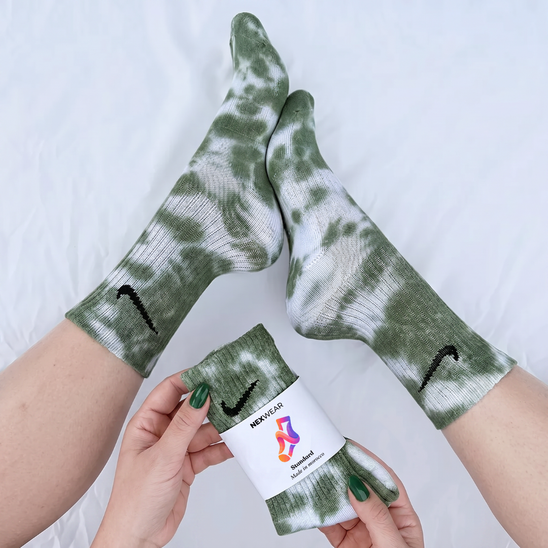 Forest – Green Tie-Dye Nike Socks