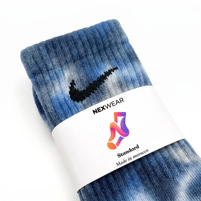 Stormy - Light and Dark Blue Tie-Dye Nike Socks