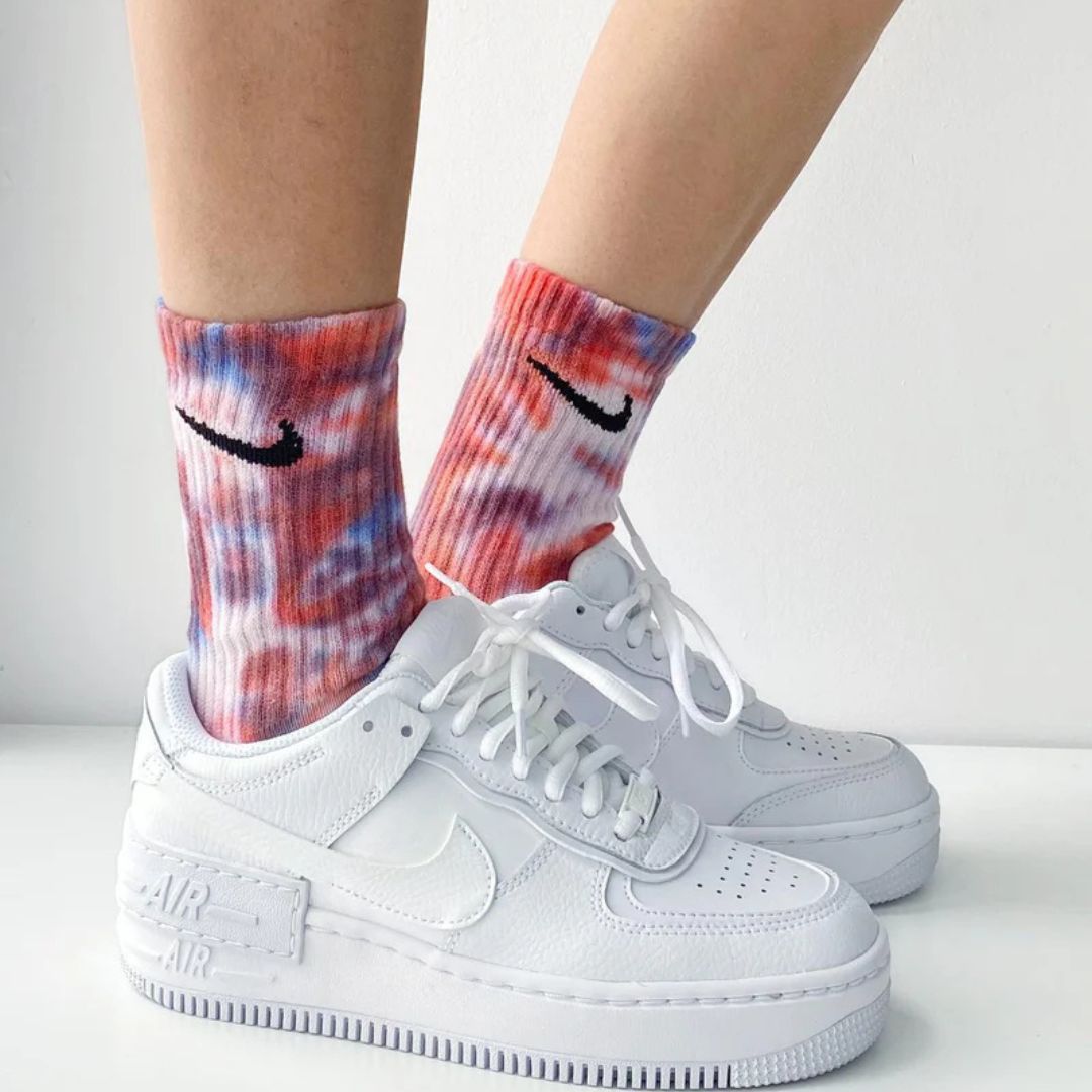 Blaugrana - Blue and Red Tie-Dye Nike Socks