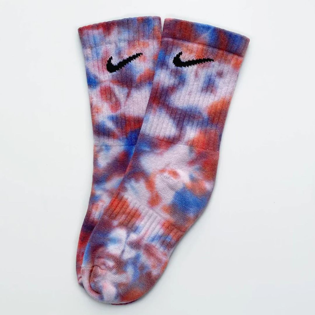 Blaugrana - Blue and Red Tie-Dye Nike Socks