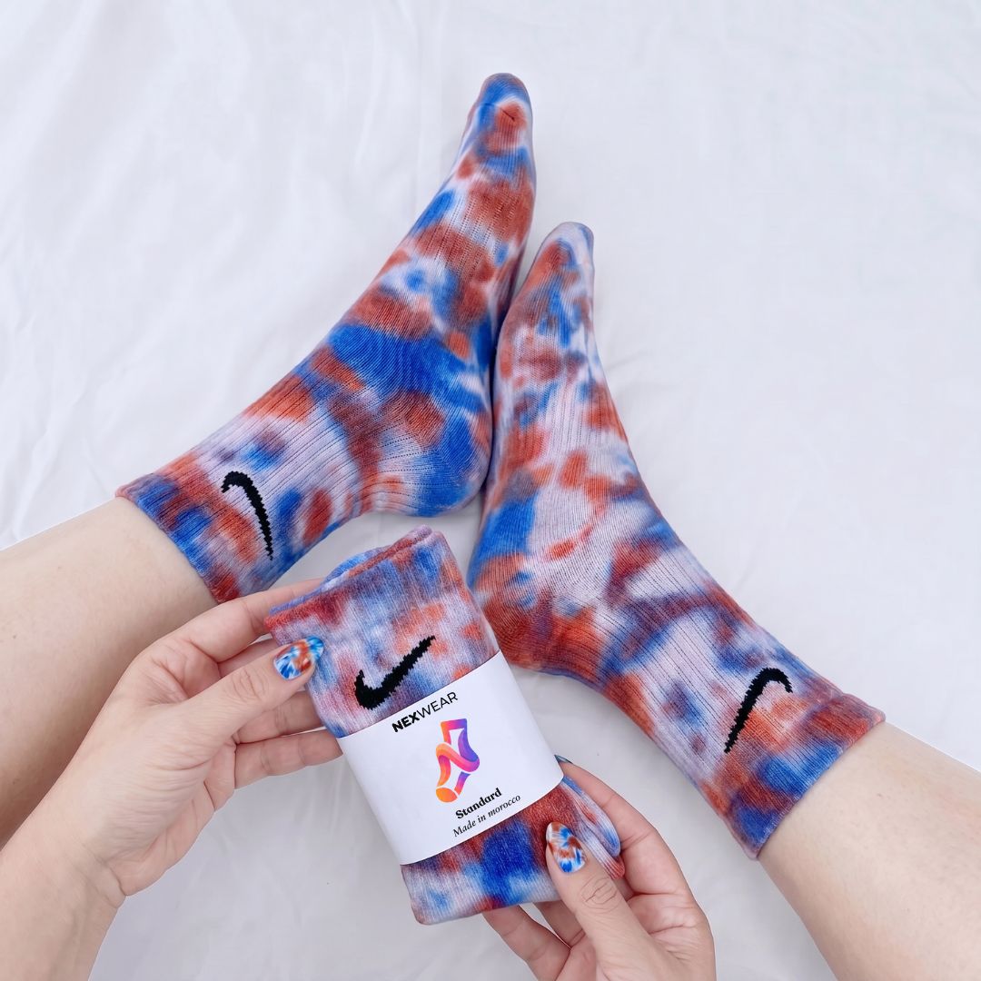 Blaugrana - Blue and Red Tie-Dye Nike Socks