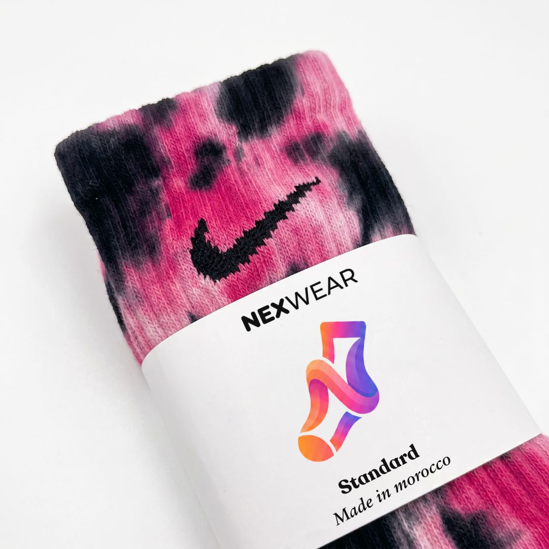 Black and Pink - Tie-Dye Nike Socks