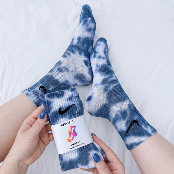 Sea - Blue Tie-Dye Nike Socks