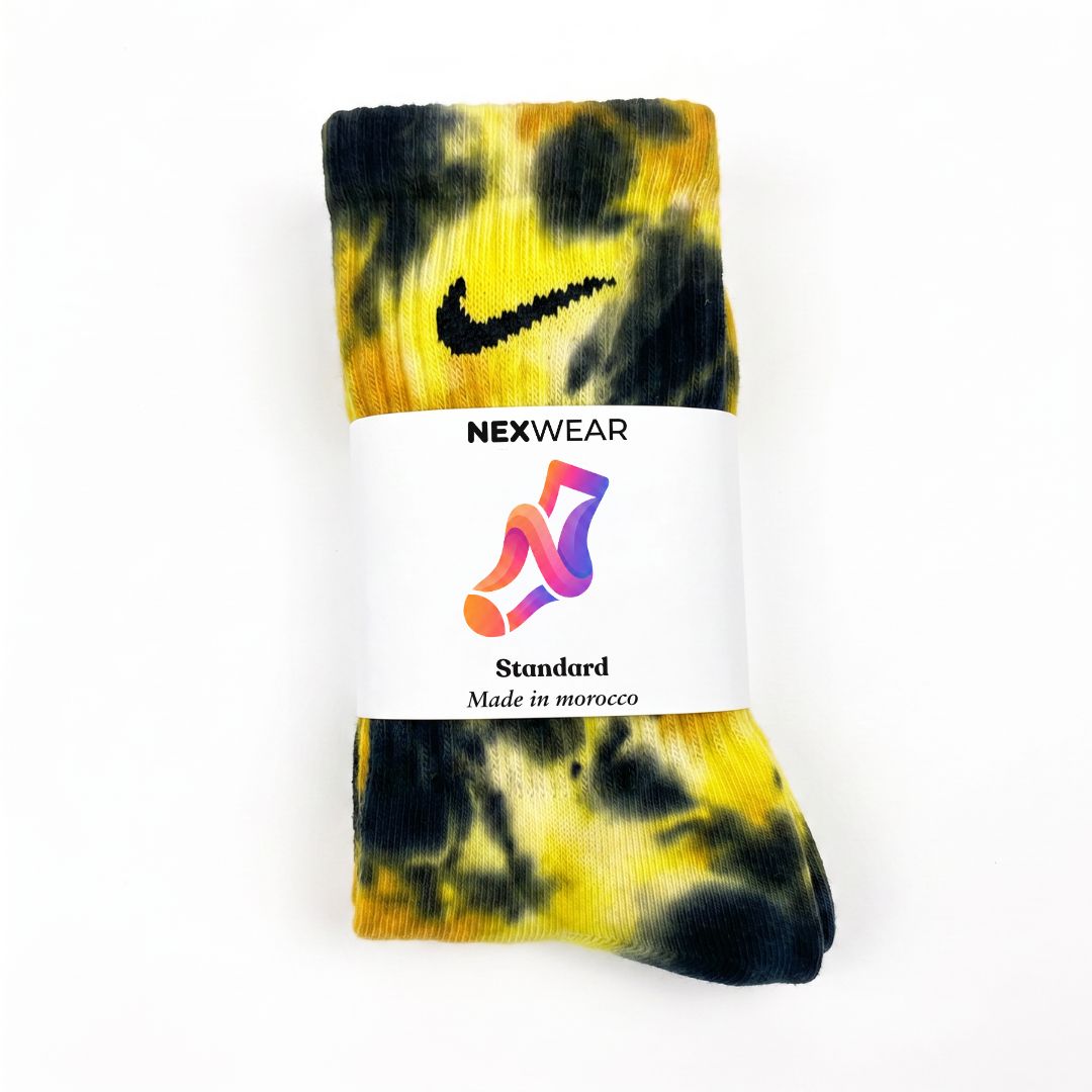 Or - Chaussettes Nike tie-dye jaune et noir