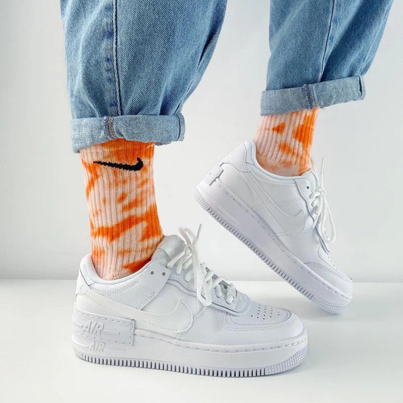 Fire - Orange Tie-Dye Nike Socks