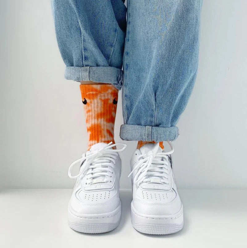 Fire - Orange Tie-Dye Nike Socks