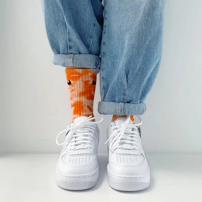 Fire - Orange Tie-Dye Nike Socks