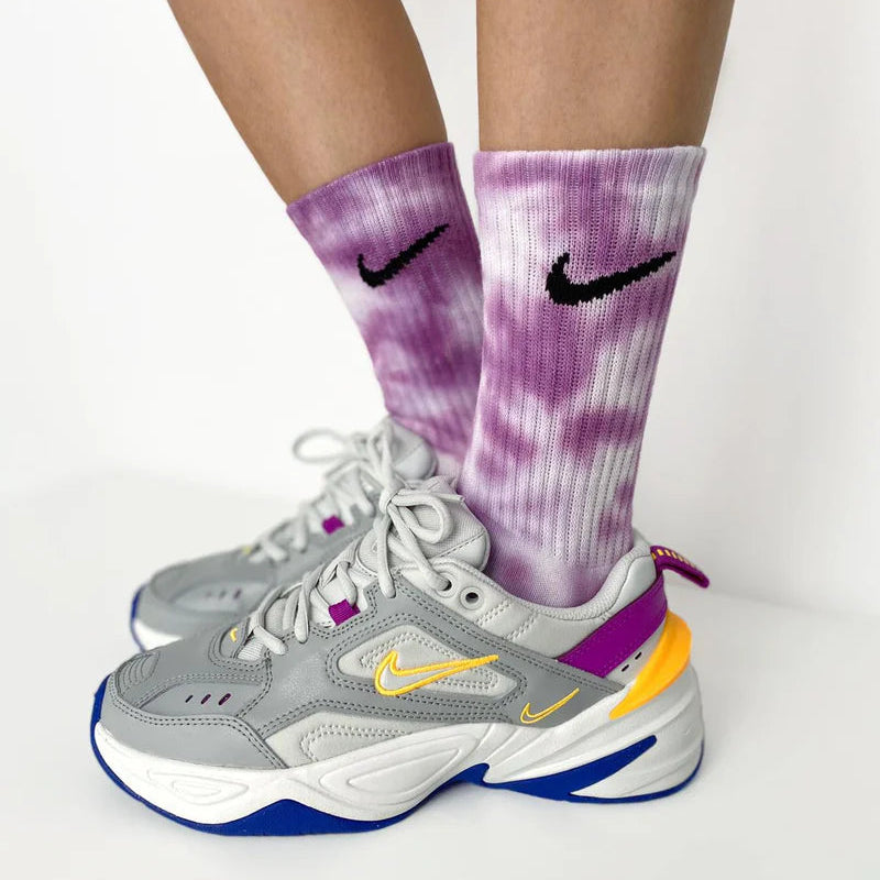Blackberry - Dark Violet Tie-Dye Nike Socks