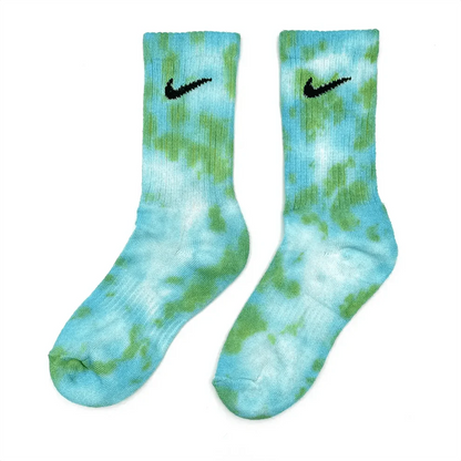 Earth - Blue and Green Tie-Dye Nike Socks