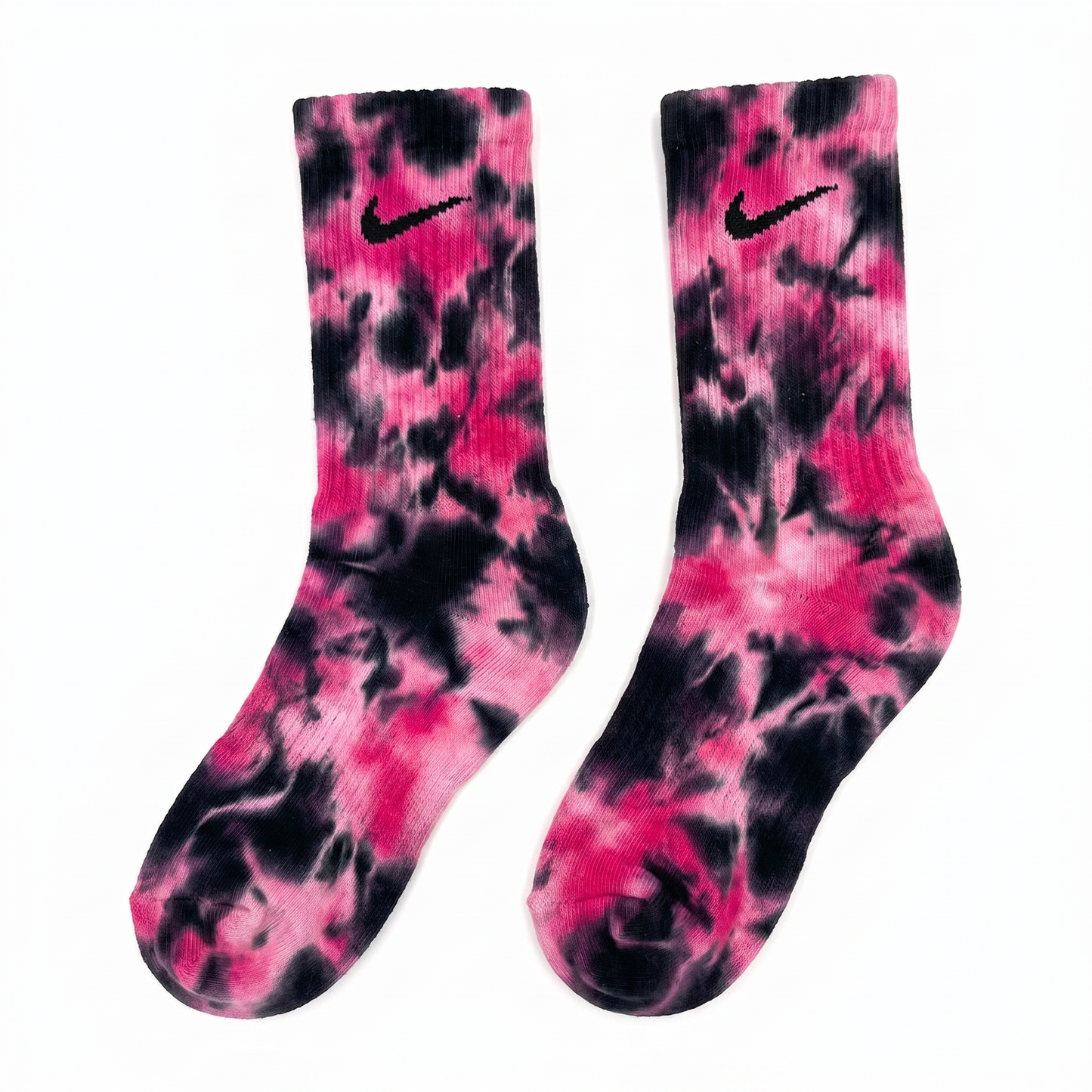Black and Pink - Tie-Dye Nike Socks