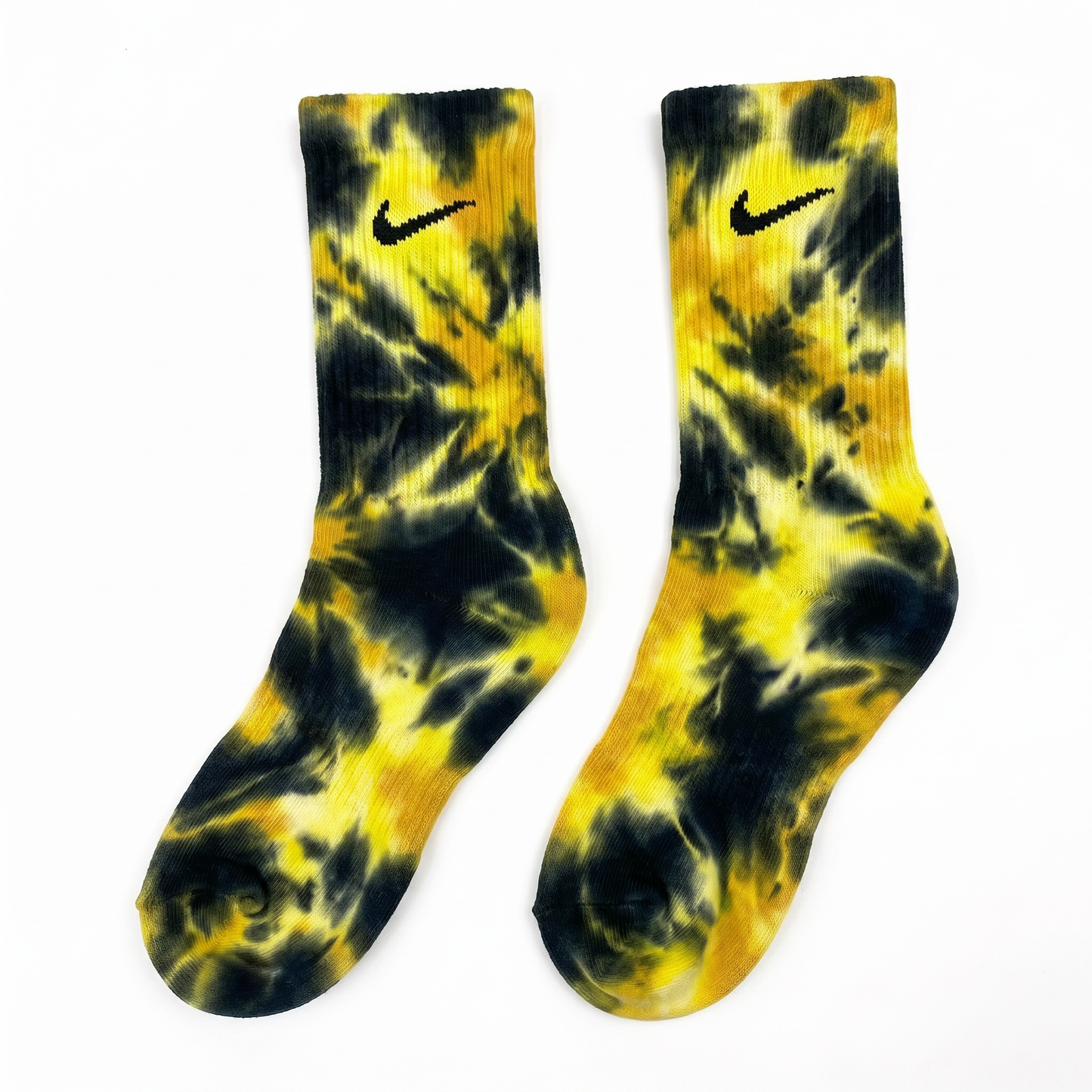 Or - Chaussettes Nike tie-dye jaune et noir
