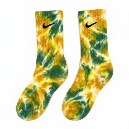 Brazil - Green and Yellow Tie-Dye Nike Socks