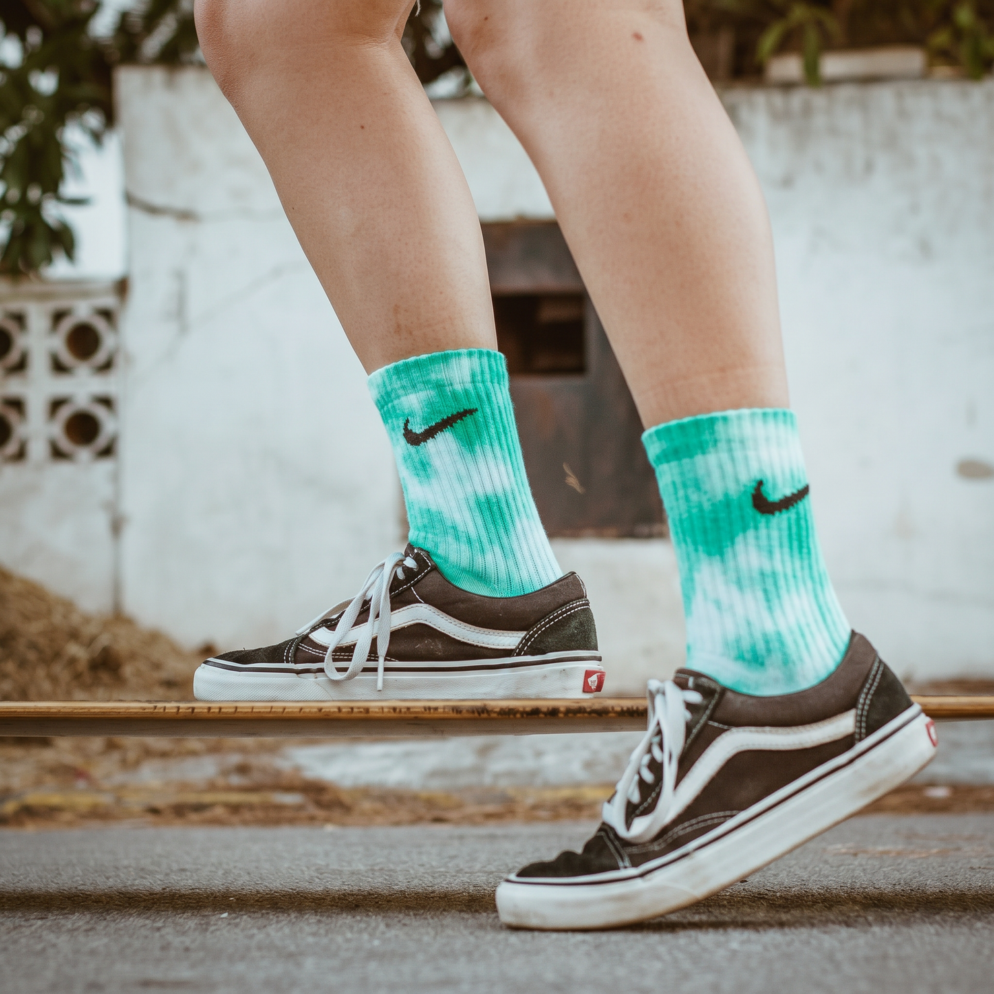 Menthe - Chaussettes Nike tie-dye vertes
