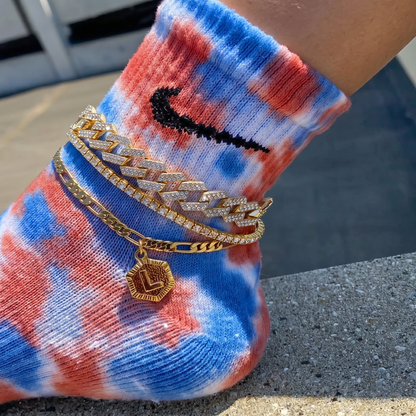 Blaugrana - Bleu et Rouge Tie-Dye Nike Chaussettes