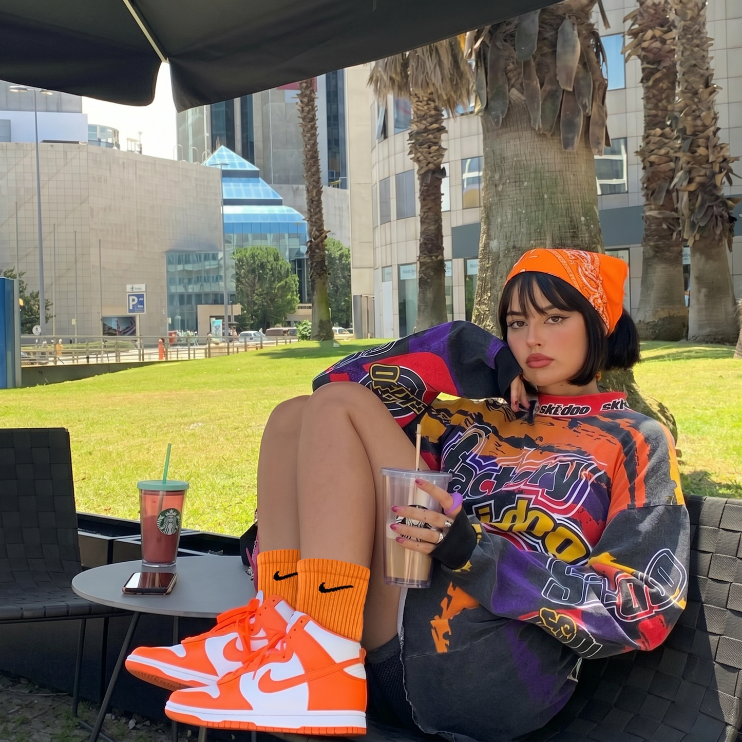 Fanta - Chaussettes Nike personnalisées Orange