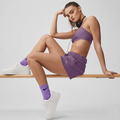 Raisin - Chaussettes Nike personnalisées violettes