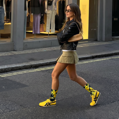 Or - Chaussettes Nike tie-dye jaune et noir