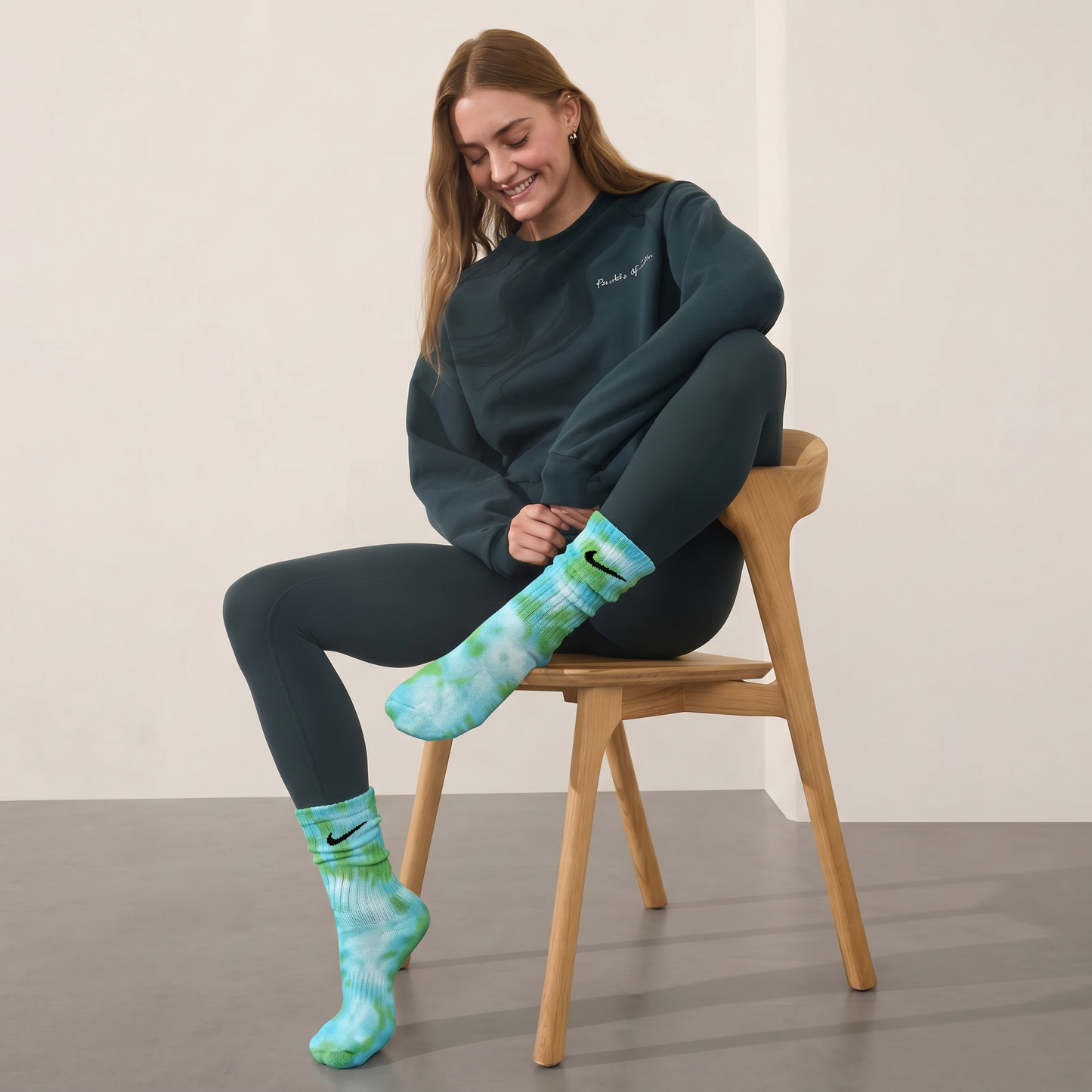 Terre - Chaussettes Nike tie-dye bleues et vertes
