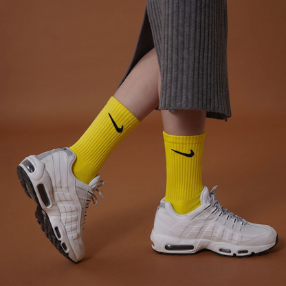 Citron - Chaussettes Nike personnalisées Jaune